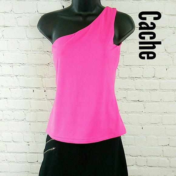 Cache Tops - Cache Hot Pink one strap tank, size Medium, NWT